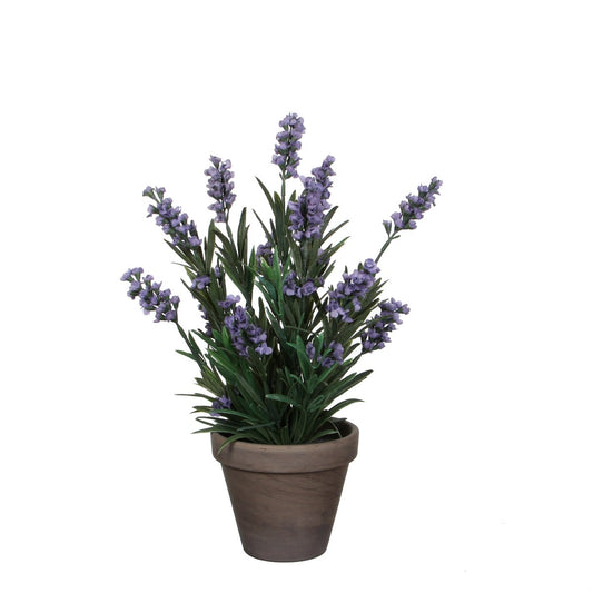 Lavendel Kunstplant in Bloempot Stan - H33 x Ø20 cm - Blauw