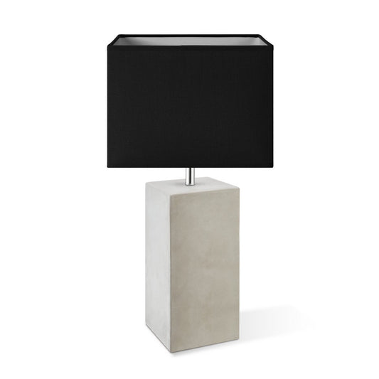 Tafellamp Block - Pillar Beton Voet Lampenkap zwart