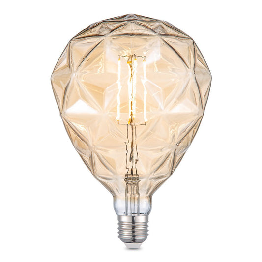 LED lamp dimbaar Globe Deco E27 G125 4W 400Lm 2700K Amber