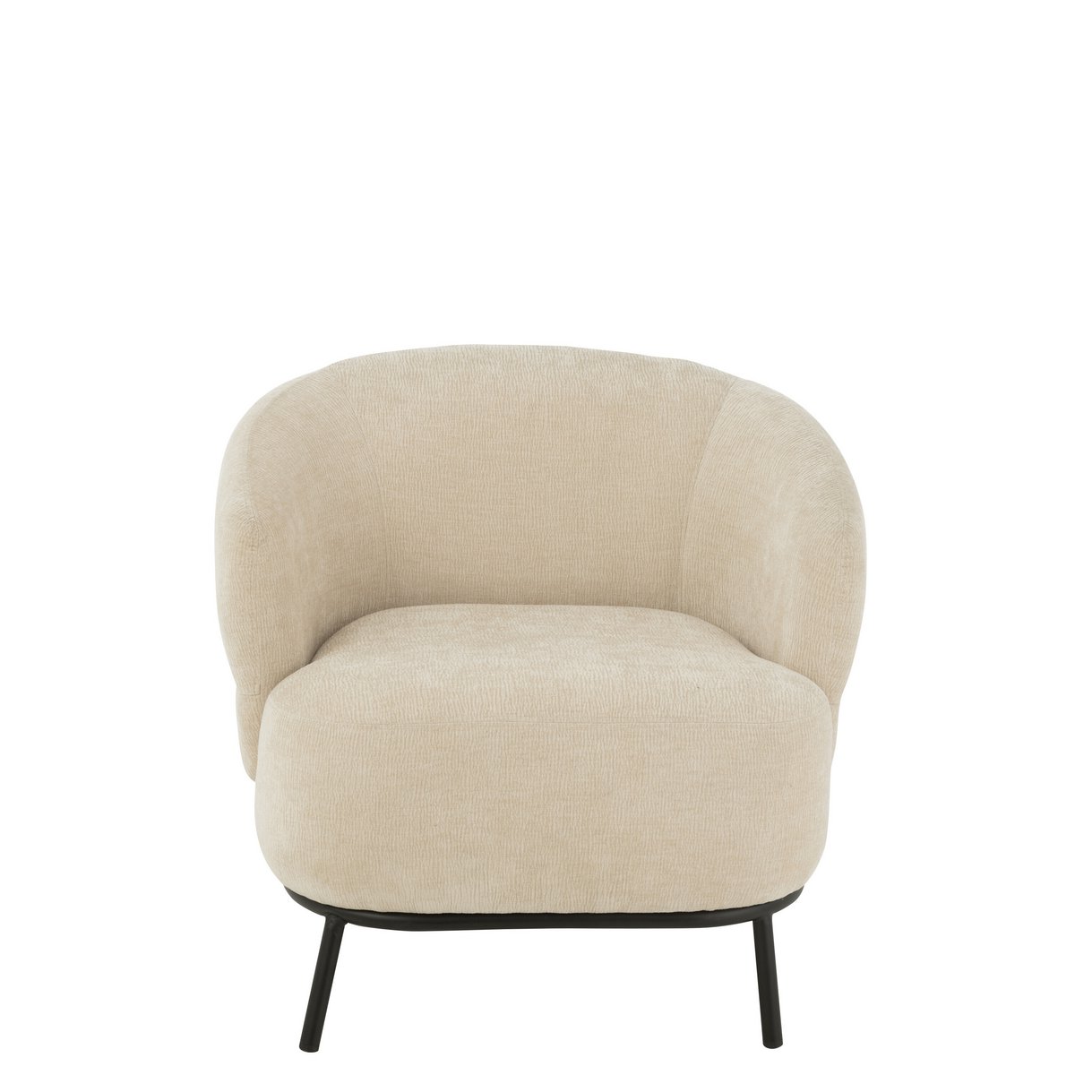 Loungestoel Mars Populierenhout/Schuim Beige