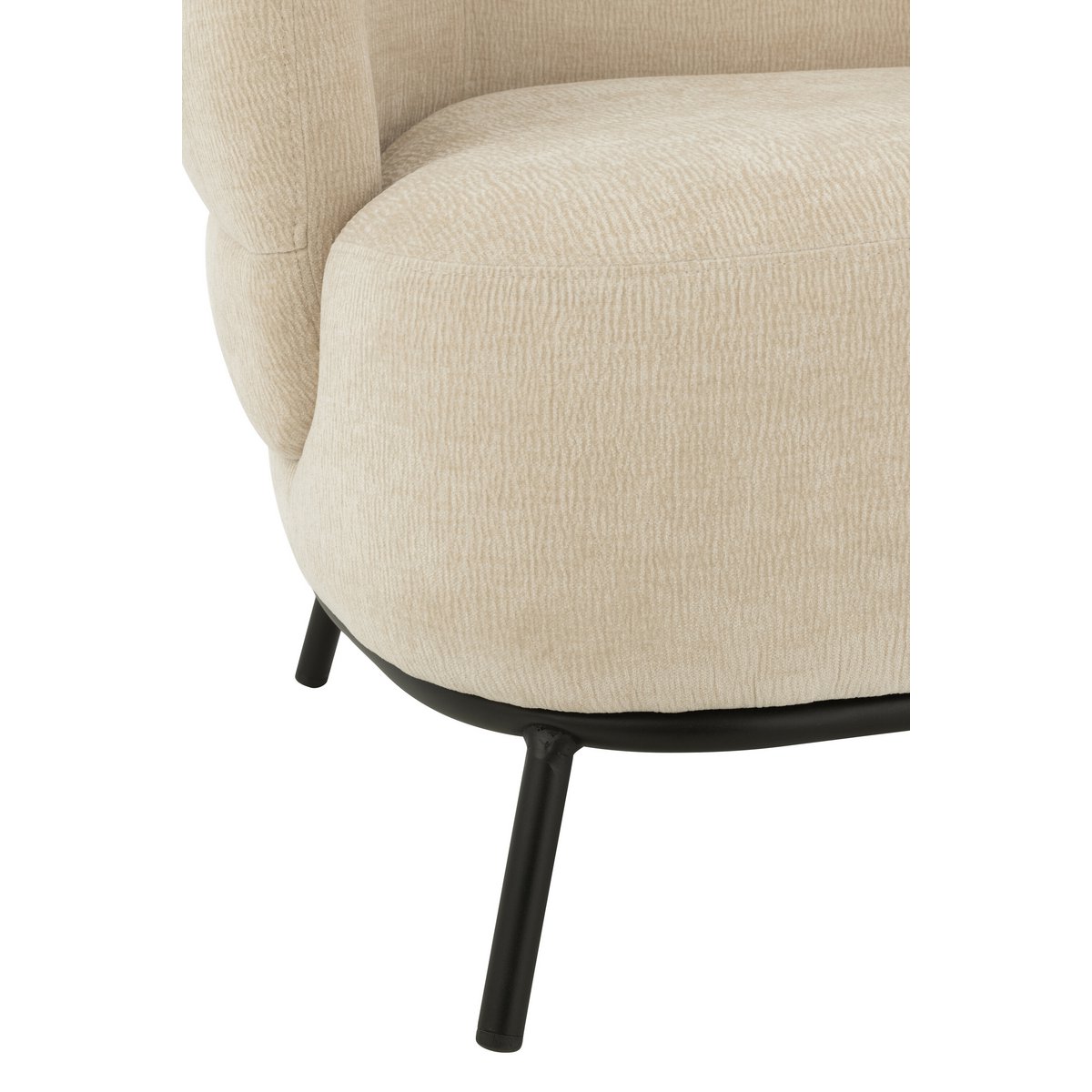 Loungestoel Mars Populierenhout/Schuim Beige