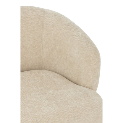 Loungestoel Mars Populierenhout/Schuim Beige