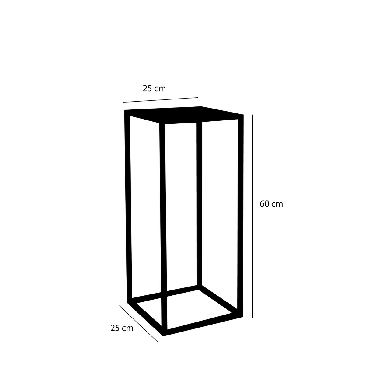 Goa Bijzettafel - Set van 2 - L30 x B30 x H70 cm - Metaal - Zwart