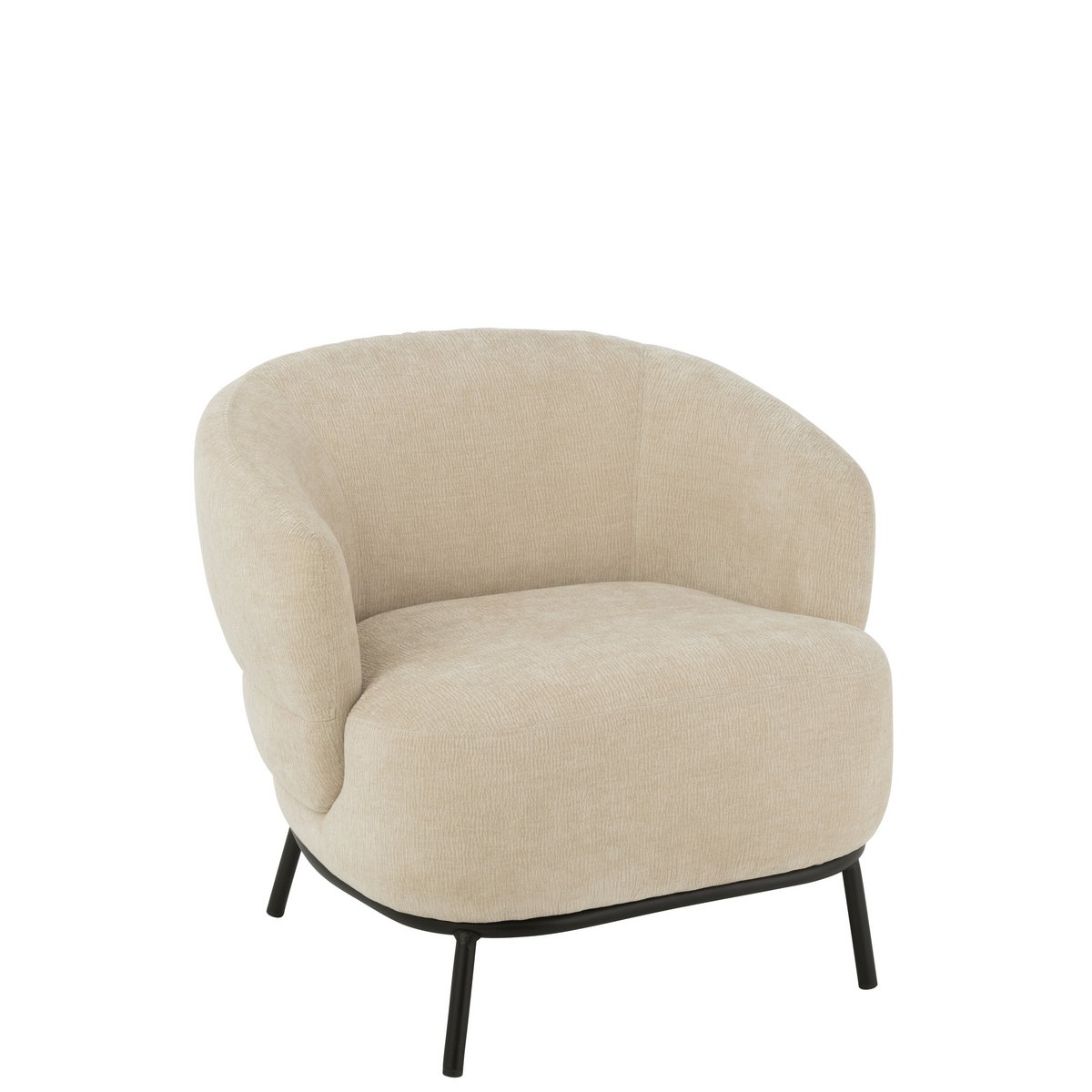 Loungestoel Mars Populierenhout/Schuim Beige