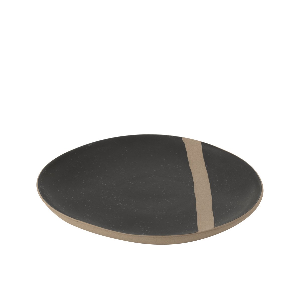 Bord Keramiek Zwart/Taupe Small