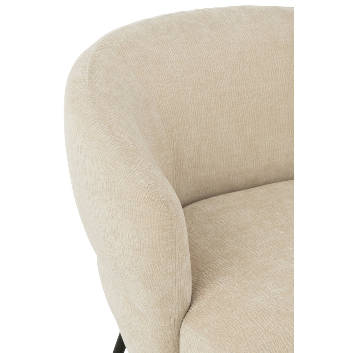 Loungestoel Mars Populierenhout/Schuim Beige