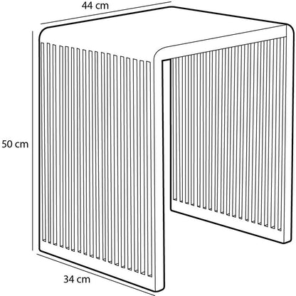 Yonker Bijzettafel - Set van 3 - L44 x B34 x H50 cm - Gerecycled Hout - Bruin