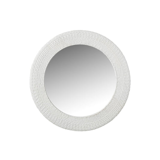 Wandspiegel Rond Ribbels Wit