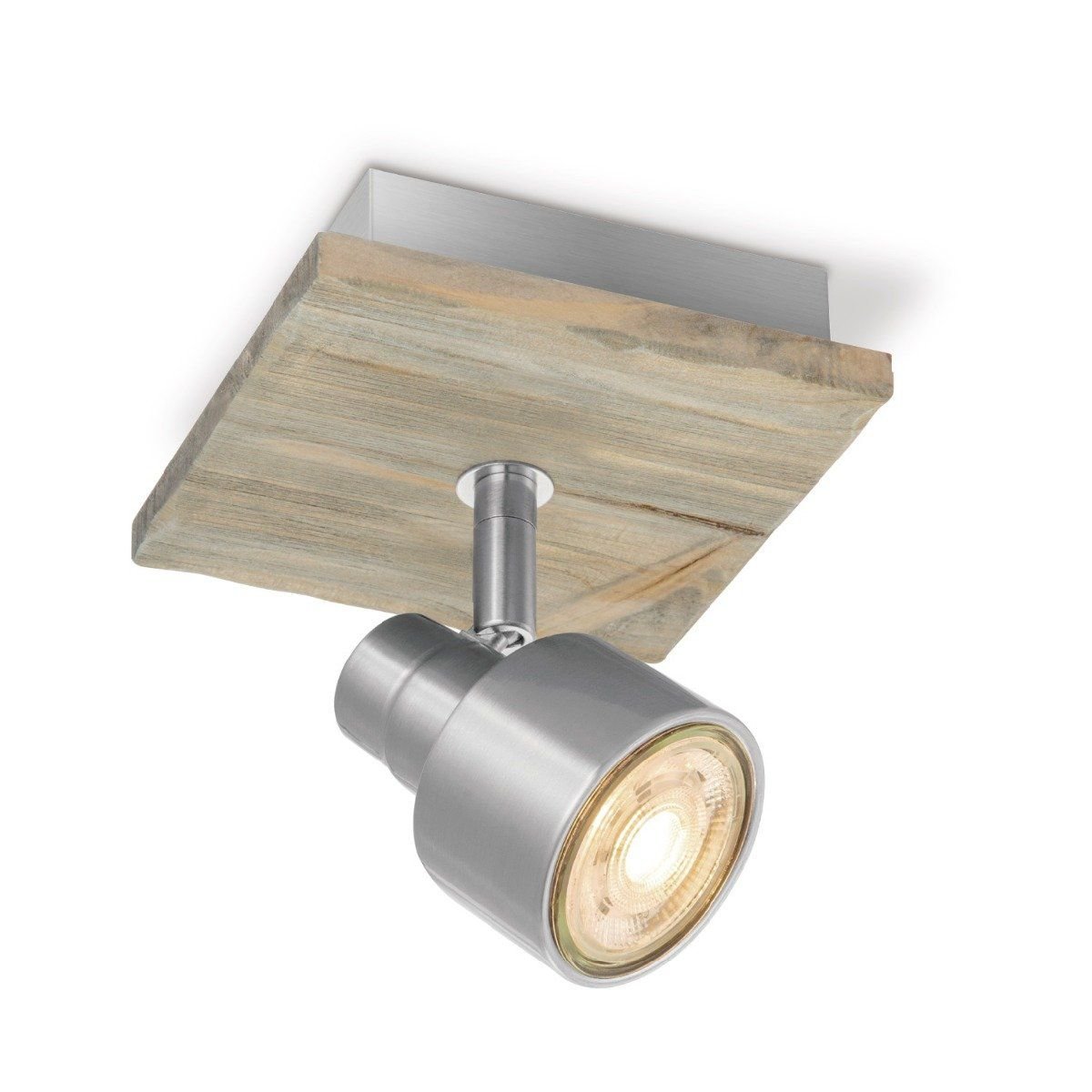 Wandspot Drift - incl. dimbare LED lamp - hout