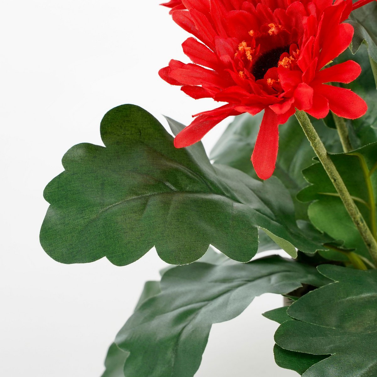 Gerbera Kunstplant in Bloempot Stan - H35 x Ø30 cm - Rood