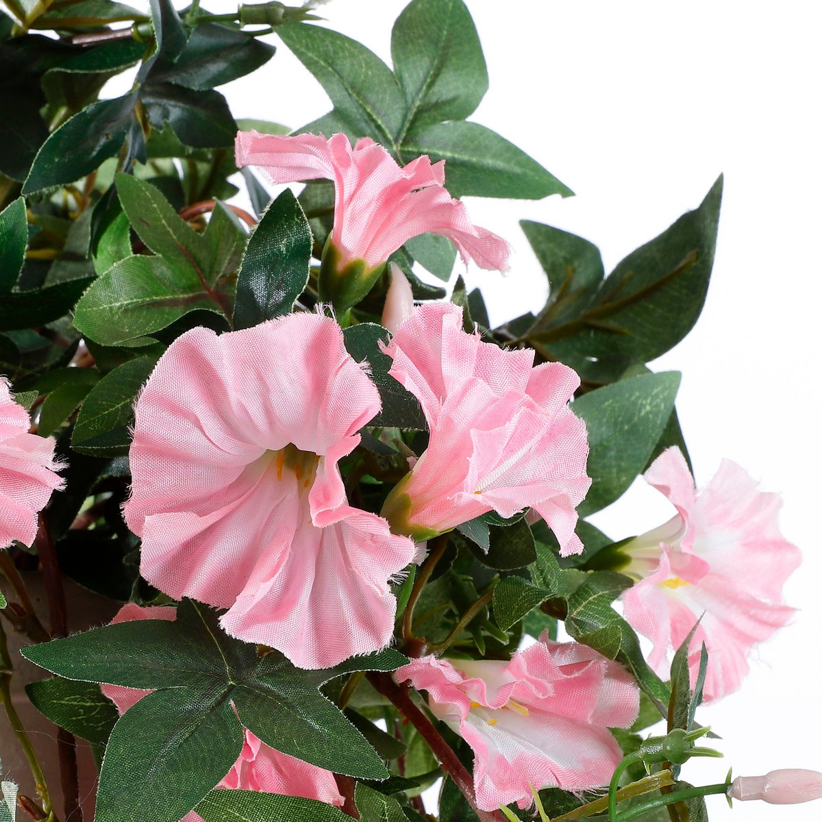 Petunia Kunst Hangplant in Bloempot Stan - L25 x B45 x H50 cm - Roze