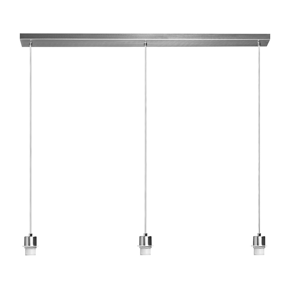 Hanglamp Beam 3 98/9.5/15-100cm - Geborsteld staal