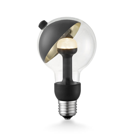 LED lamp Sphere zwart-goud G80 E27 3W 220Lm 2700K