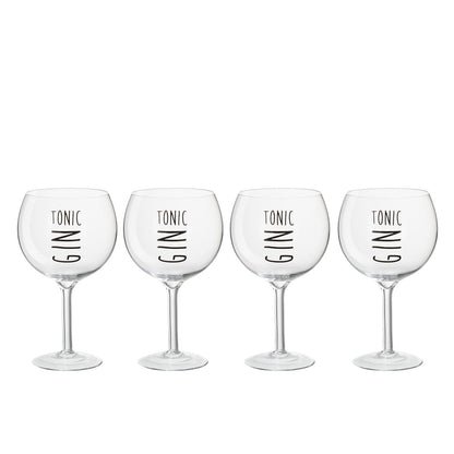 Gin glas set van 4