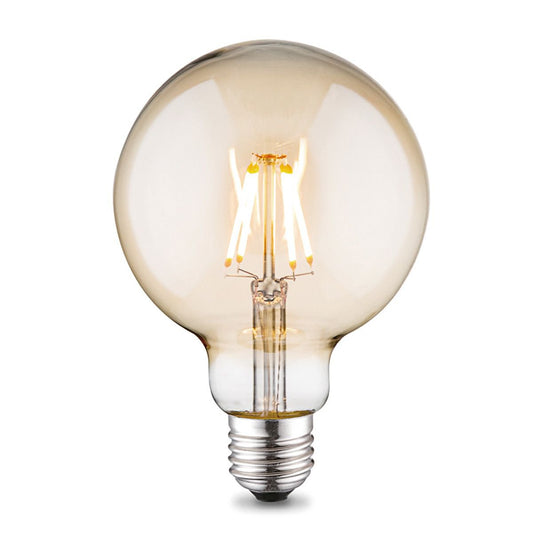 LED lamp dimbaar Globe Deco E27 G95 6W 550Lm 2700K Amber