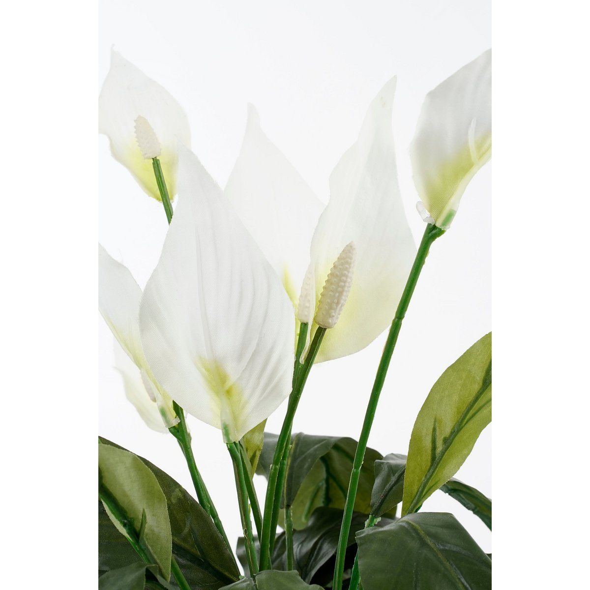 Spathiphyllum Kunstplant in Bloempot Stan - H50 x Ø40 cm - Wit