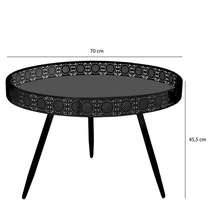 Lagune Salontafel - H45,5 x Ø70 cm - Metaal - Brons